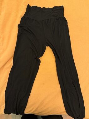 Women's Black High-Waist Maternity/Leggings